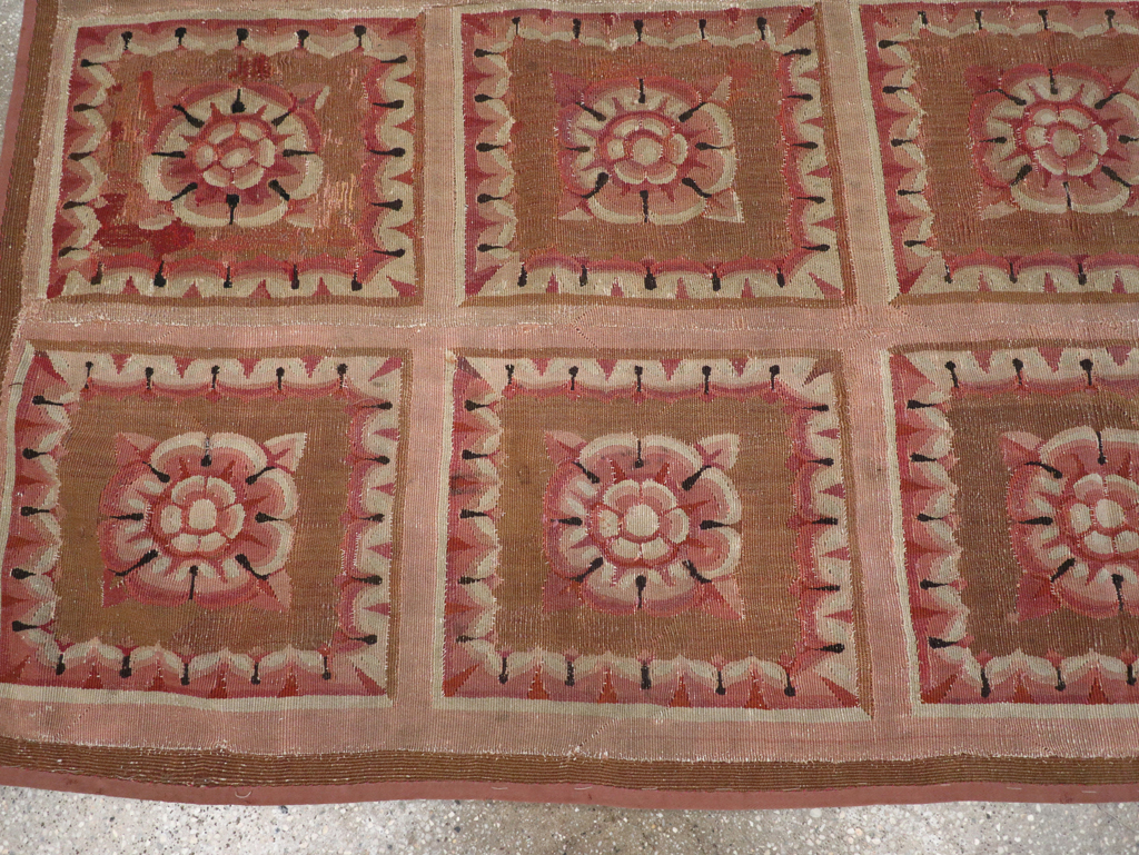 Antique French Aubusson Carpet, No.8882 - Staging