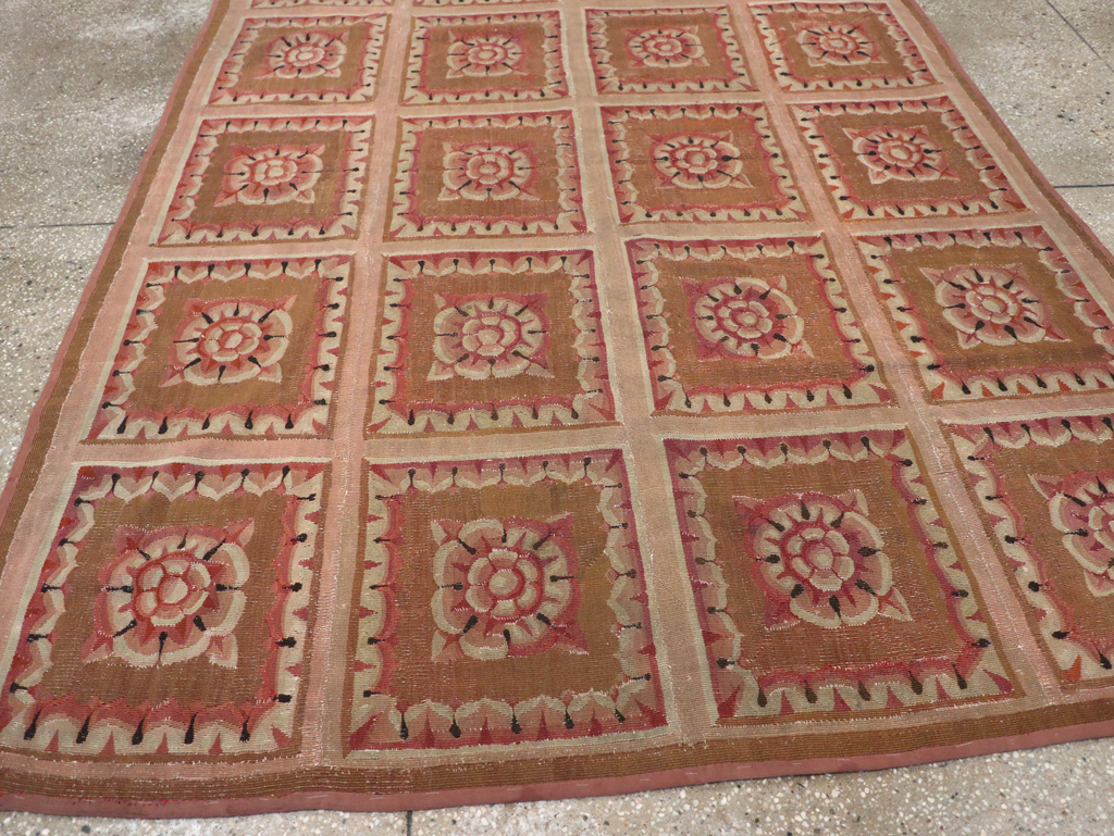Antique French Aubusson Carpet, No.8882 - Staging