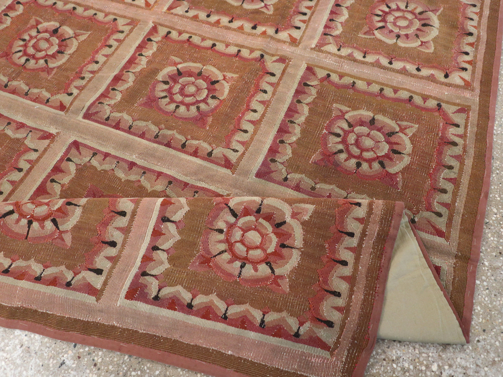 Antique French Aubusson Carpet, No.8882 - Staging