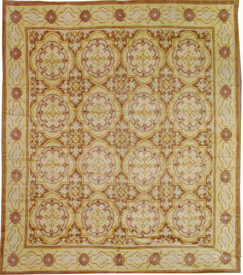 Antique European Savonnerie Carpet, No.8884 - Staging