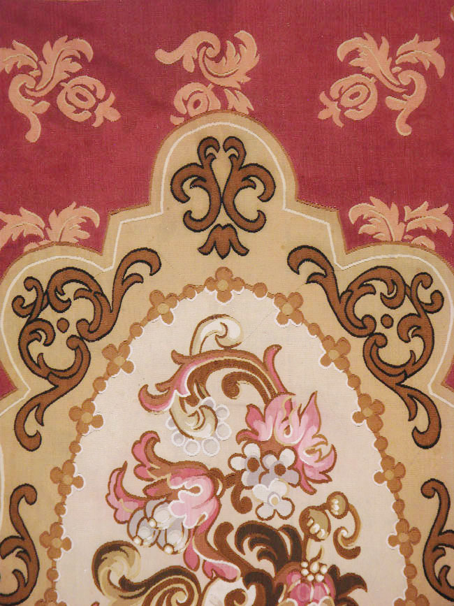 Antique French Aubusson Carpet, No.8890 - Staging