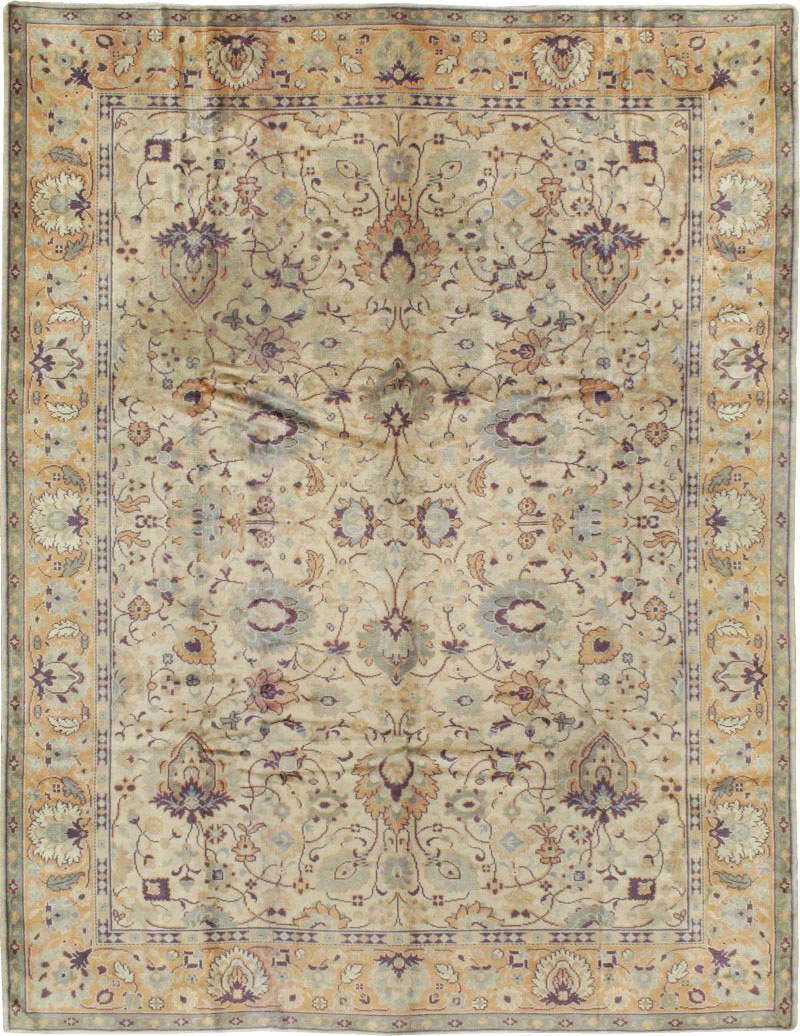 Antique Turkish Oushak Carpet, No.8891 - Staging