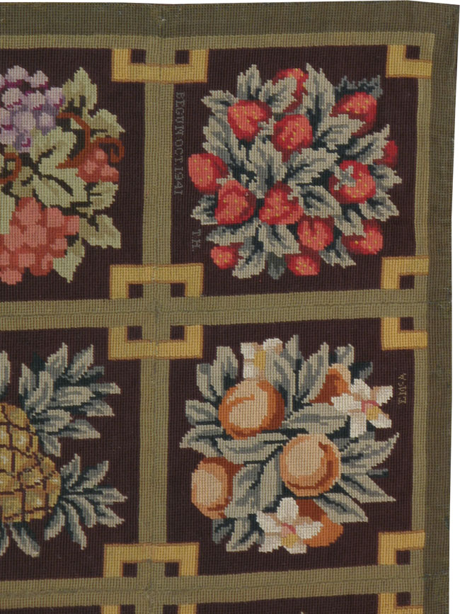 Vintage English Needlepoint Carpet, No.8899 - Staging
