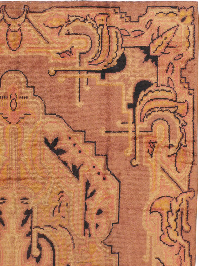 Antique European Art Deco Carpet, No.8907 - Staging