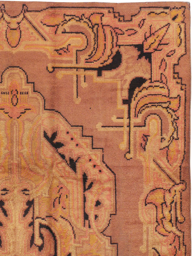Antique European Art Deco Carpet, No.8907 - Staging