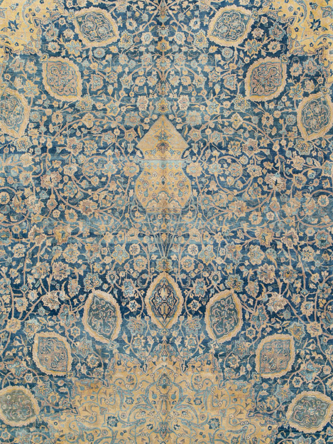 Antique Persian Lavar Kerman Carpet, No.8937 - Staging