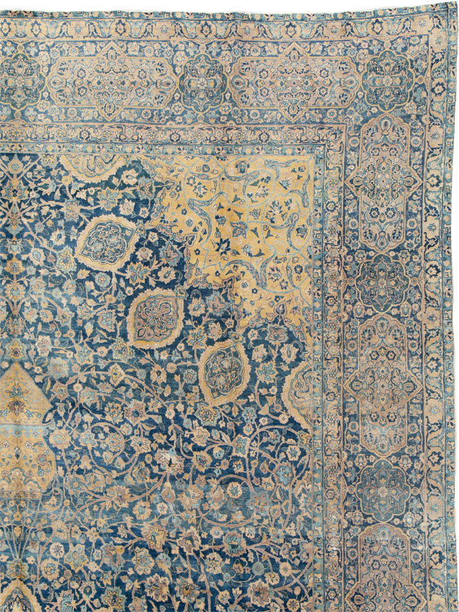 Antique Persian Lavar Kerman Carpet, No.8937 - Staging