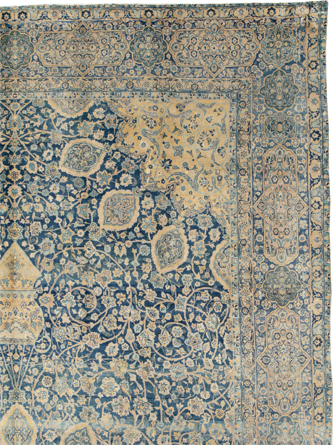 Antique Persian Lavar Kerman Carpet, No.8937 - Staging