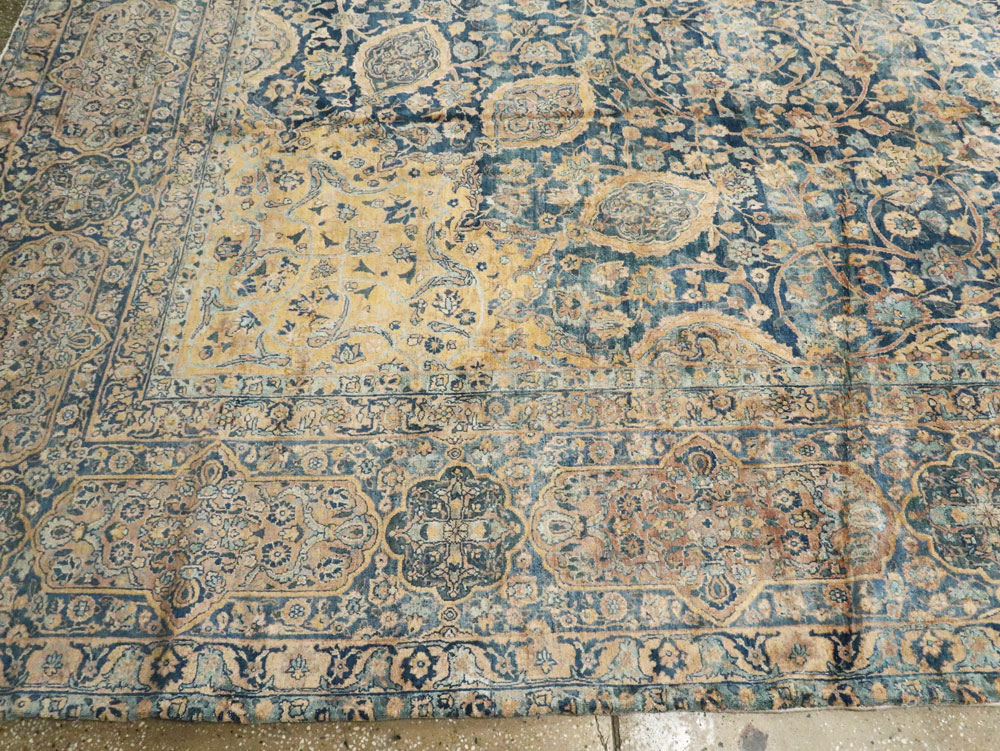 Antique Persian Lavar Kerman Carpet, No.8937 - Staging