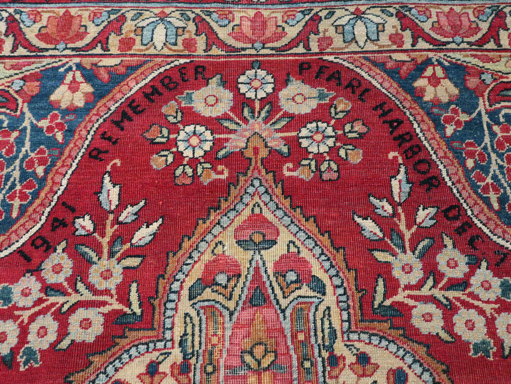 Vintage Persian Lavar Kerman Room Size Carpet, No.8944 - Staging