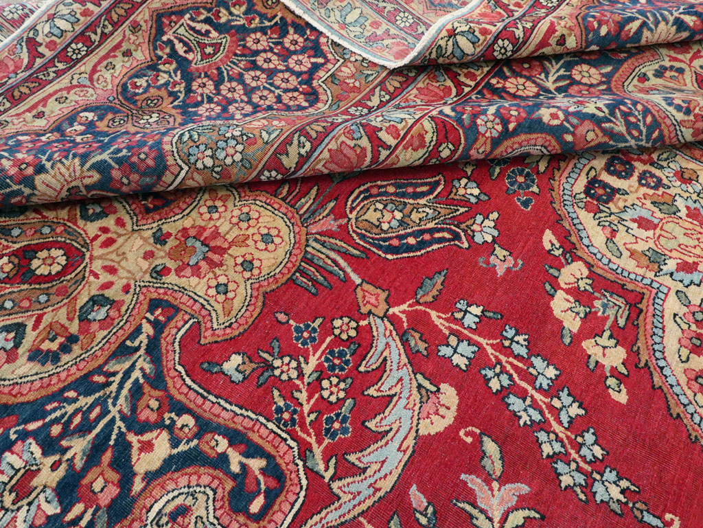 Vintage Persian Lavar Kerman Room Size Carpet, No.8944 - Staging