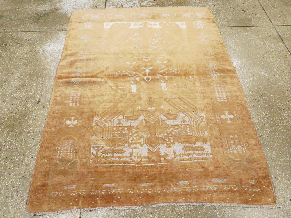 Vintage Afghan Baluch Carpet, No.8966 - Staging