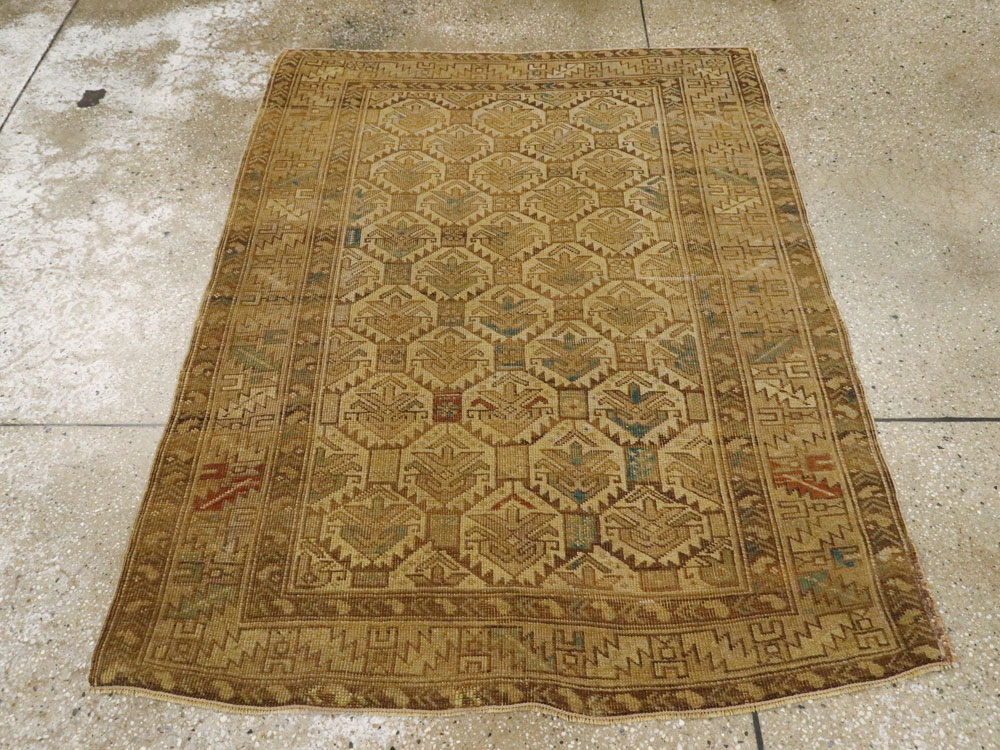 Antique Caucasian Shirvan Rug, No.9013 - Staging