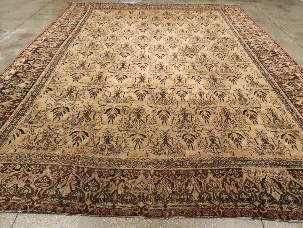 Antique Indian Lahore Carpet, No.9023 - Staging