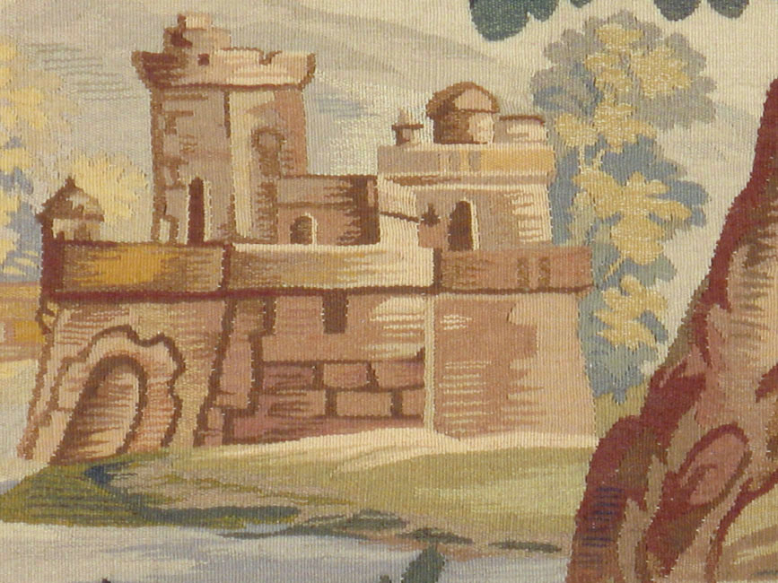 Antique French Tapestry, No.9031 - Staging