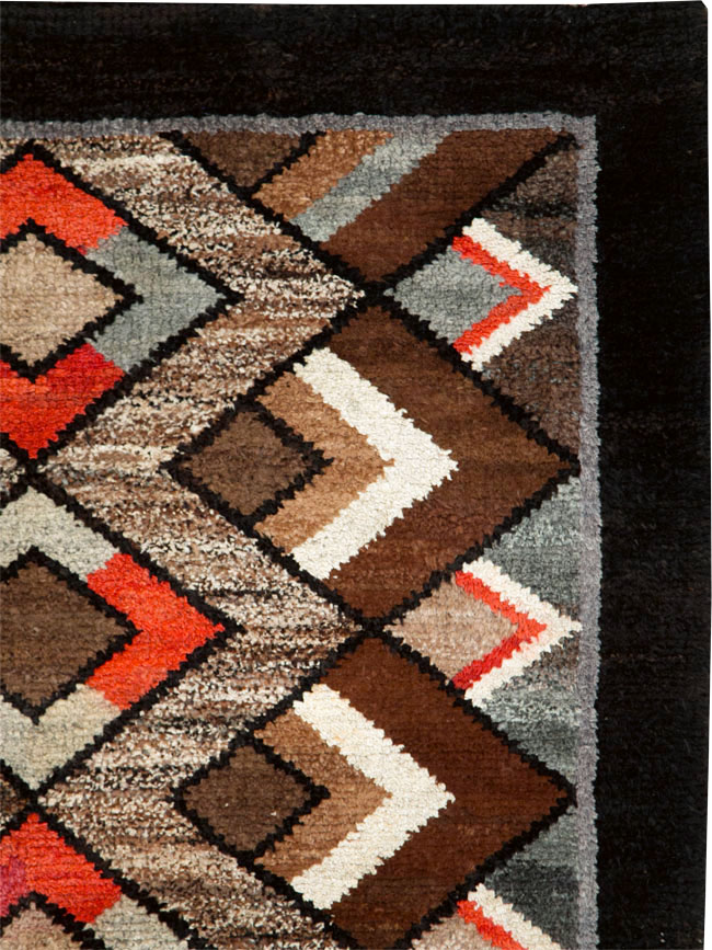 Vintage Art Deco Rug, No.9032 - Staging