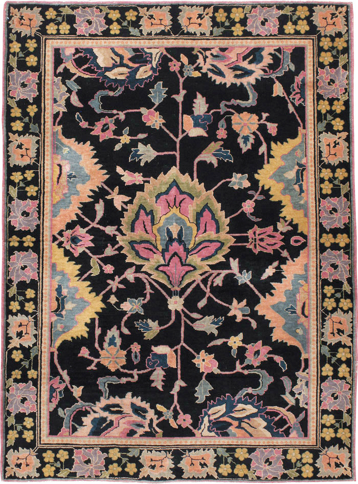 Vintage Indian Lahore Accent Rug, No.9049 - Staging