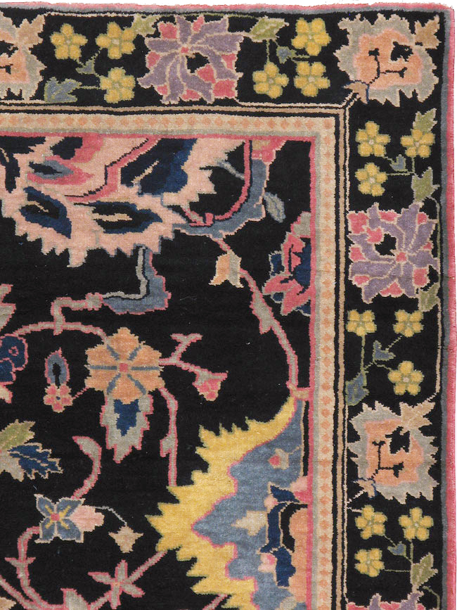 Vintage Indian Lahore Accent Rug, No.9049 - Staging
