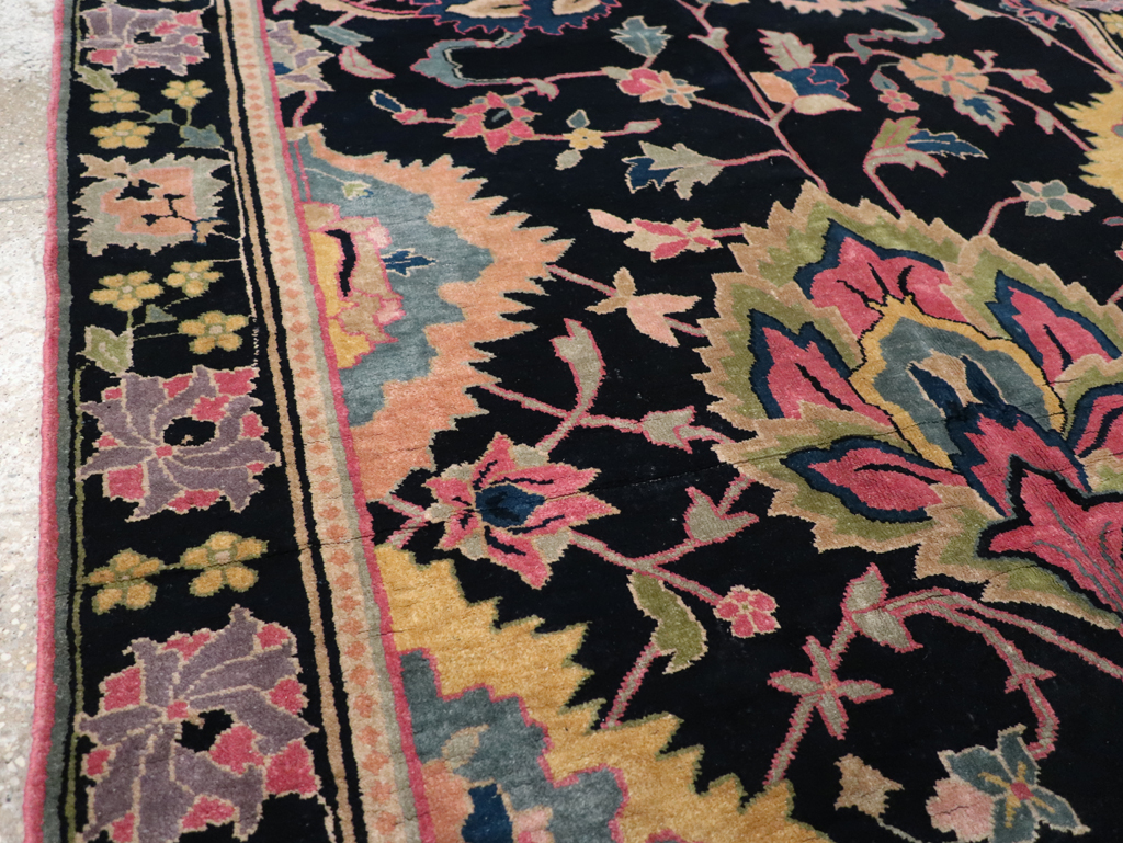 Vintage Indian Lahore Accent Rug, No.9049 - Staging