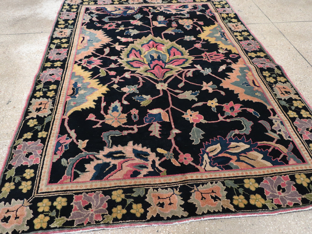 Vintage Indian Lahore Accent Rug, No.9049 - Staging