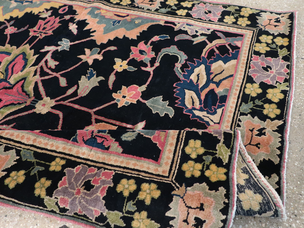 Vintage Indian Lahore Accent Rug, No.9049 - Staging