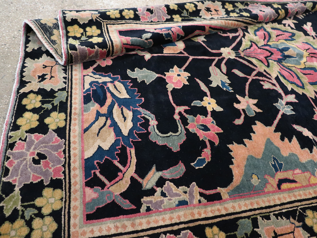 Vintage Indian Lahore Accent Rug, No.9049 - Staging