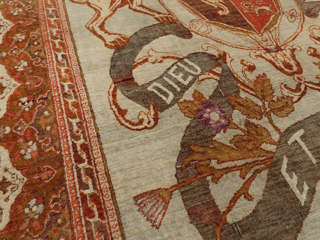 Vintage Turkish Sivas Pictorial Carpet, No.9059 - Staging