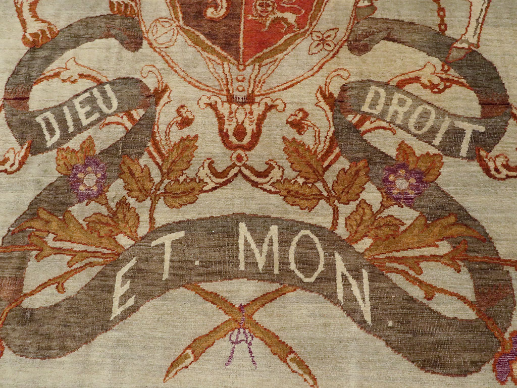 Vintage Turkish Sivas Pictorial Carpet, No.9059 - Staging