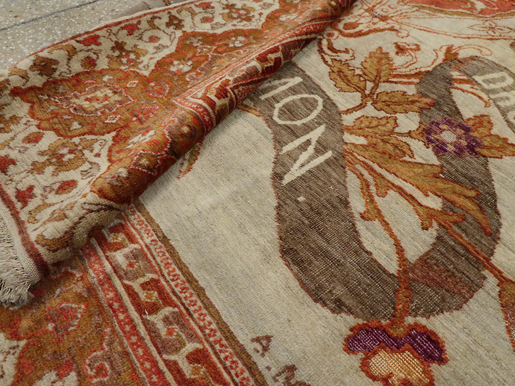 Vintage Turkish Sivas Pictorial Carpet, No.9059 - Staging