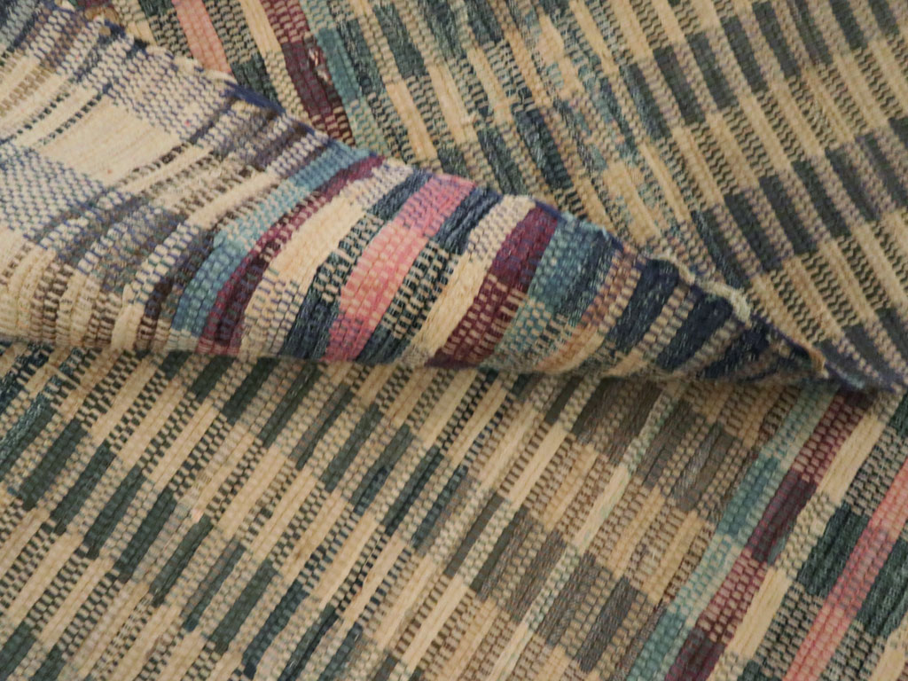 Vintage American Rag Rug Runner, No.9060 - Staging