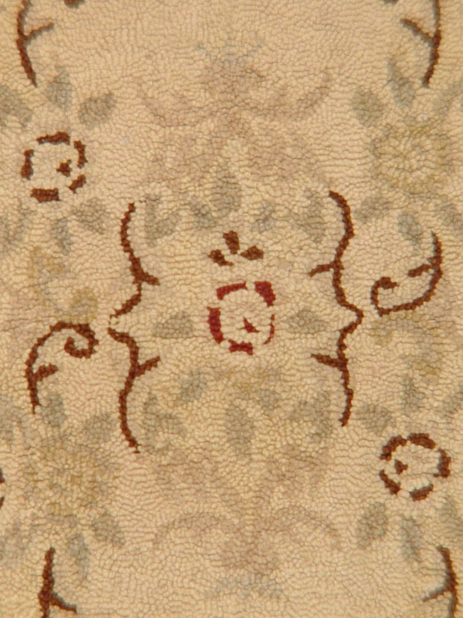 Vintage American Hooked Throw Rug, No.9066 - Staging