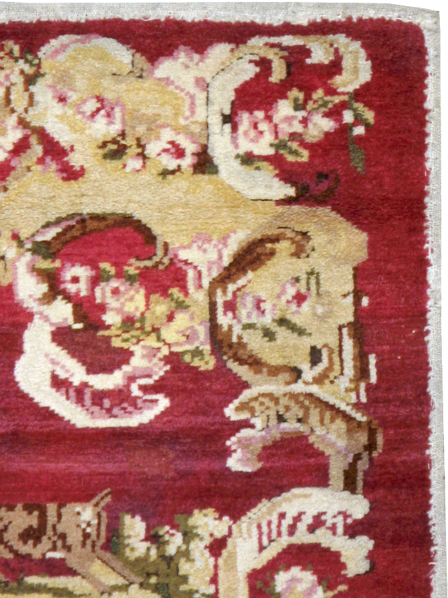 Antique Indian Lahore Pictorial Rug, No.9078 - Staging