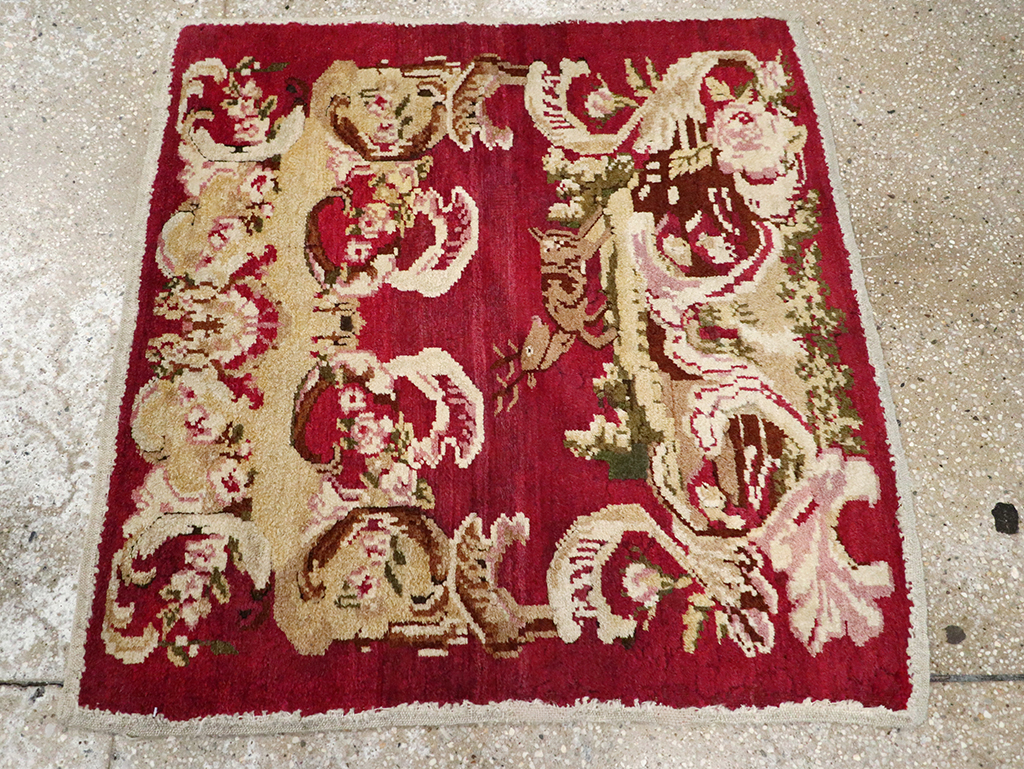 Antique Indian Lahore Pictorial Rug, No.9078 - Staging