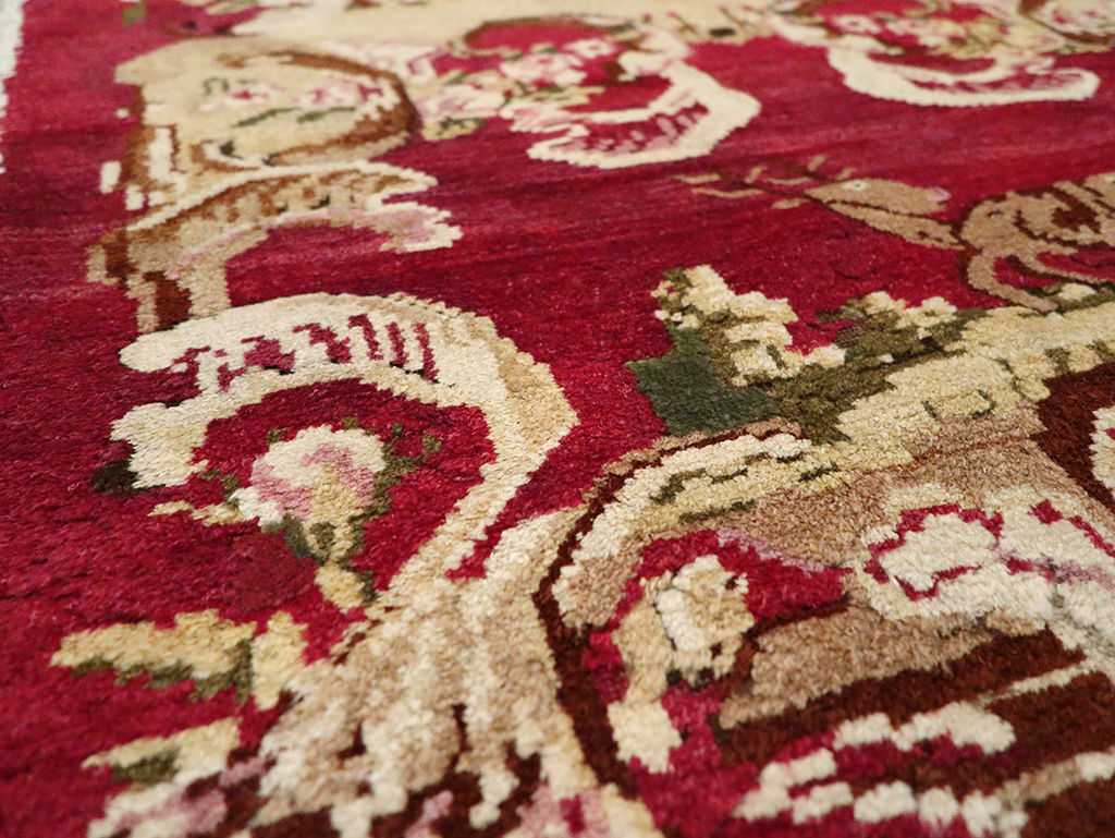 Antique Indian Lahore Pictorial Rug, No.9078 - Staging