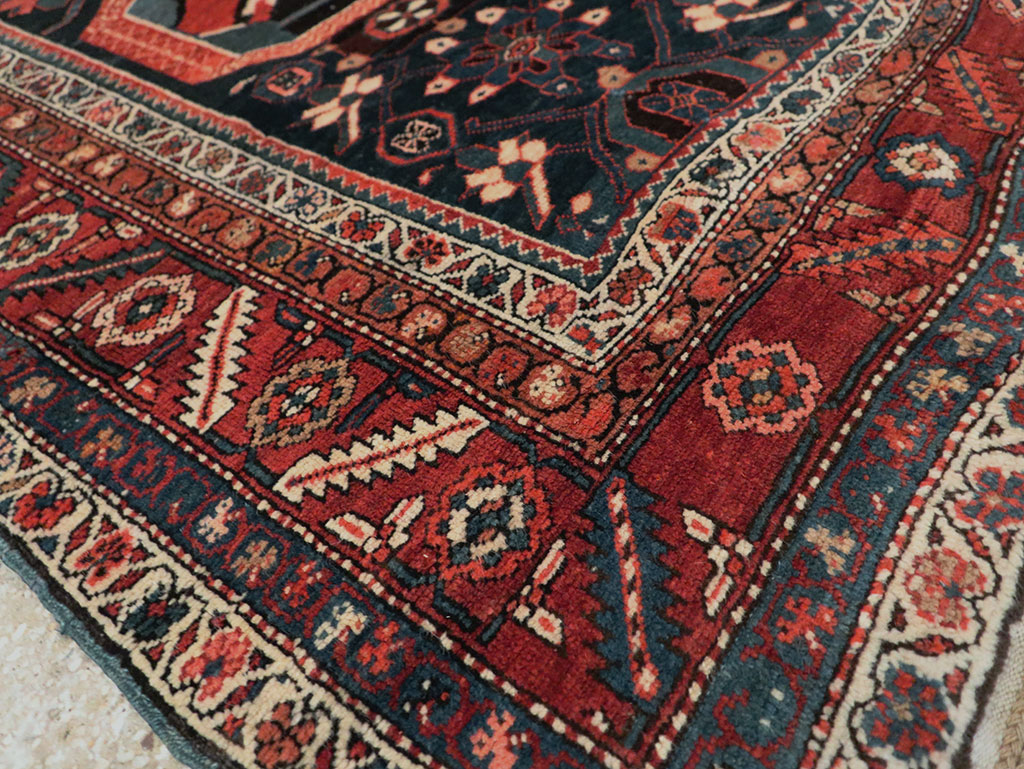 Antique Persian Bakshaish Pictorial Rug, No.9079 - Staging