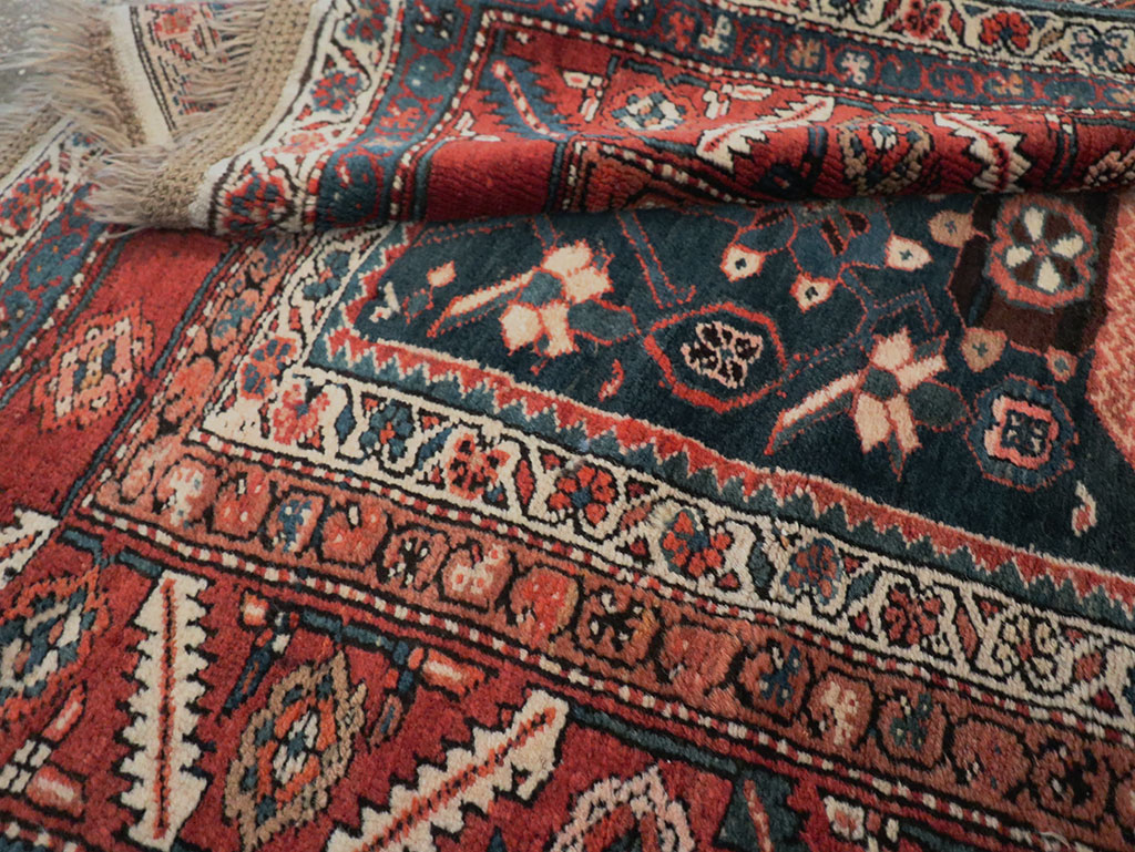 Antique Persian Bakshaish Pictorial Rug, No.9079 - Staging