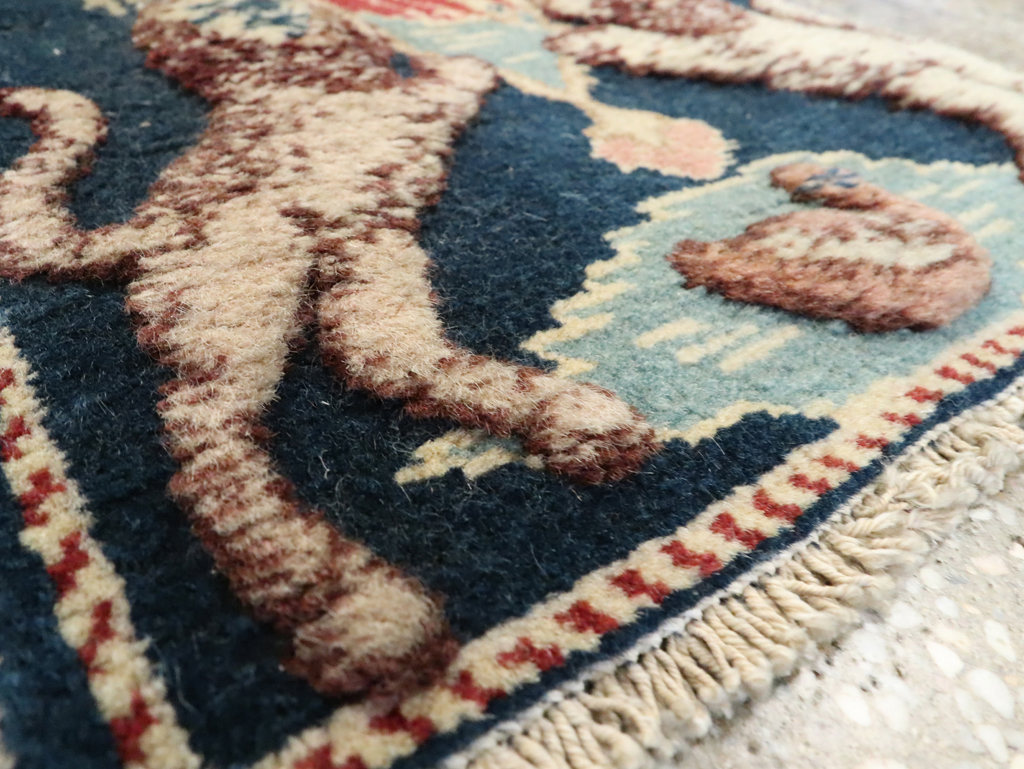 Vintage Persian Souf Tabriz Pictorial Rug (Pair: 2 of 2), No.9081 - Staging