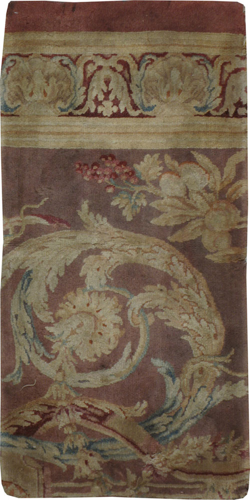 Antique French Savonnerie Fragment, No.9086 - Staging