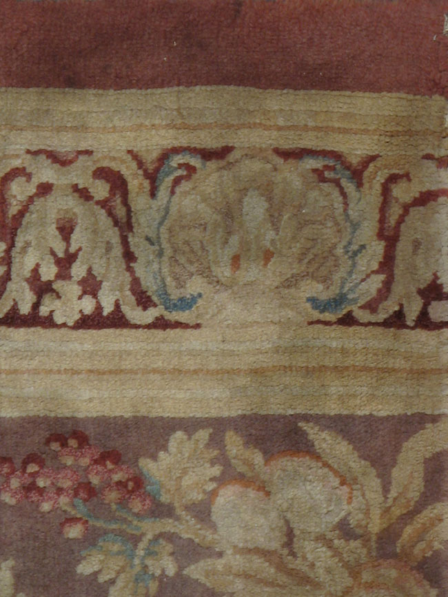 Antique French Savonnerie Fragment, No.9086 - Staging