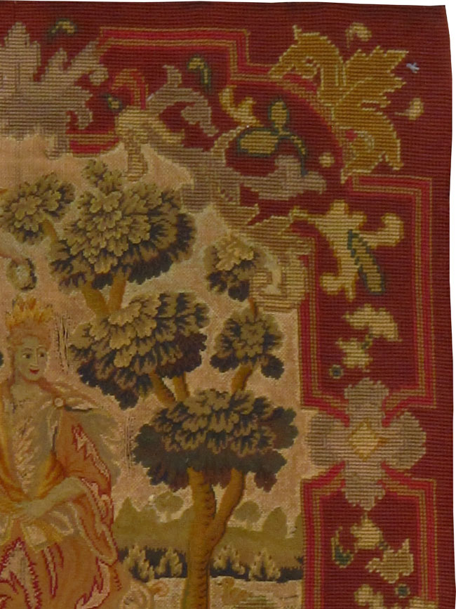Antique English Needlepoint Tapestry, No.9091 - Staging