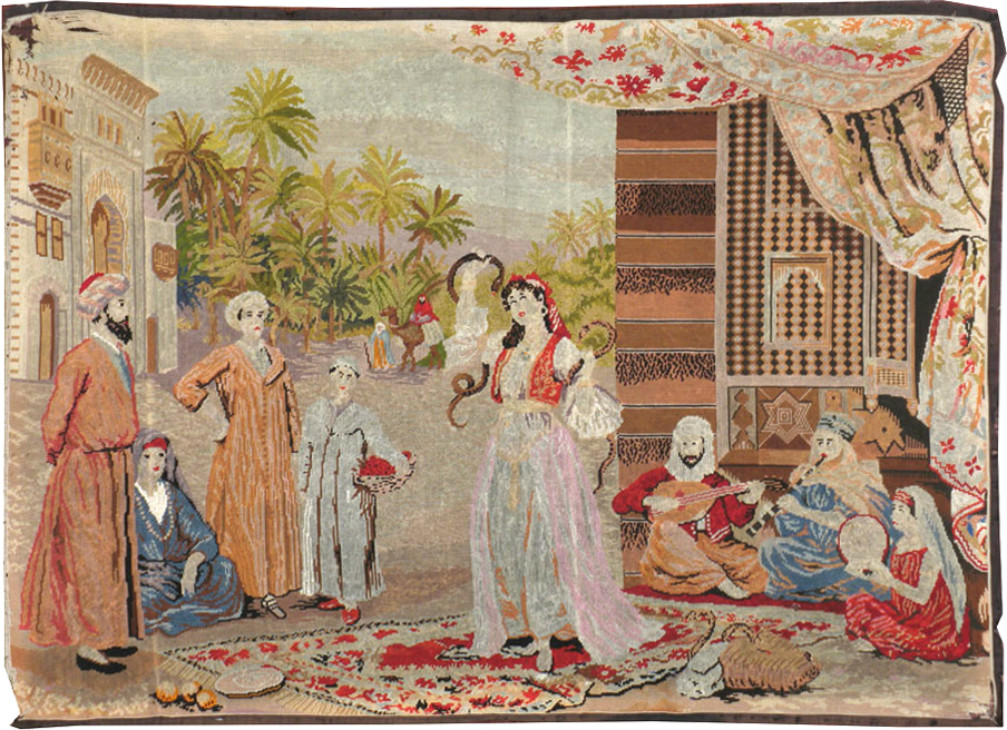 Antique French Needlepoint Tapestry, No.9097 - Staging