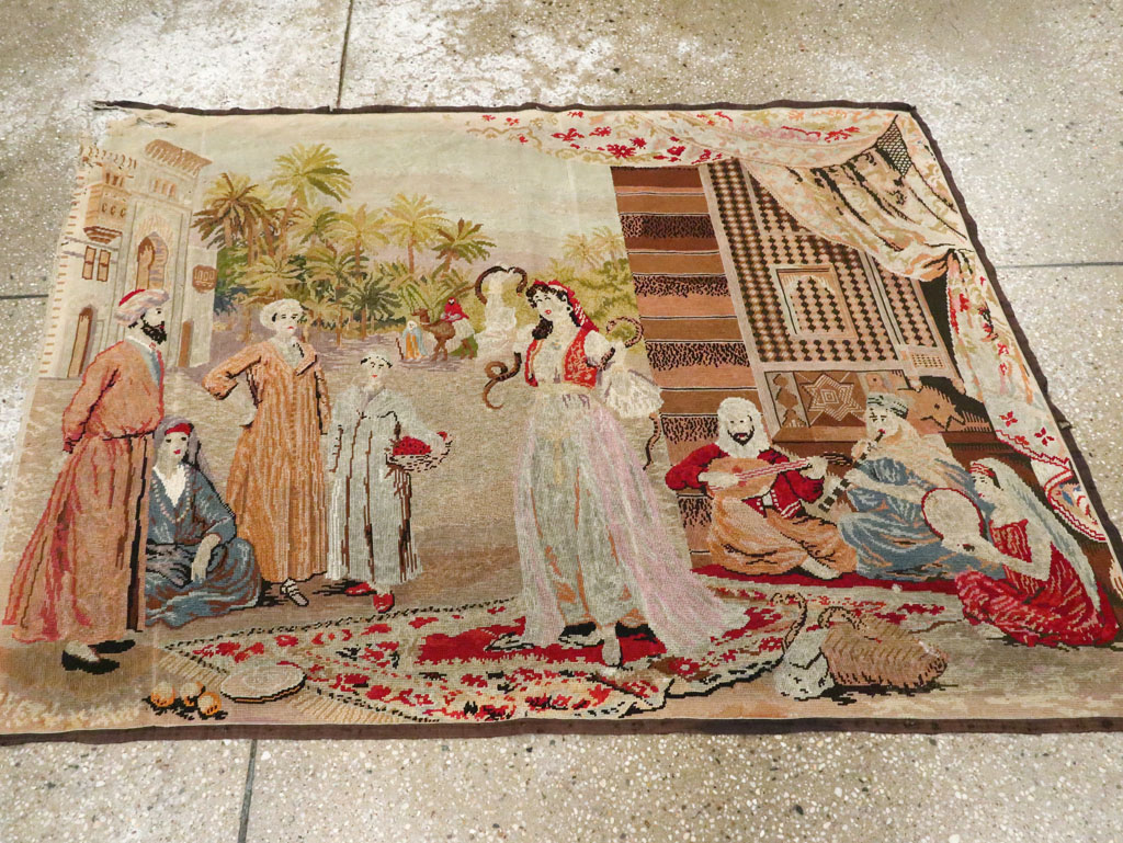 Antique French Needlepoint Tapestry, No.9097 - Staging