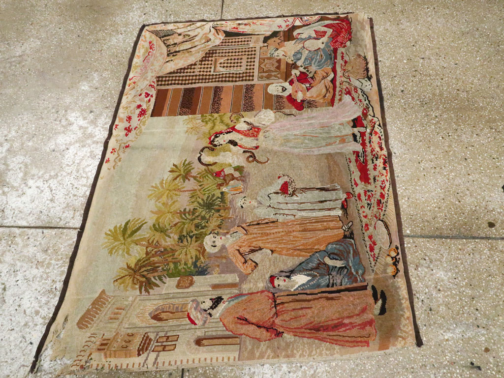 Antique French Needlepoint Tapestry, No.9097 - Staging