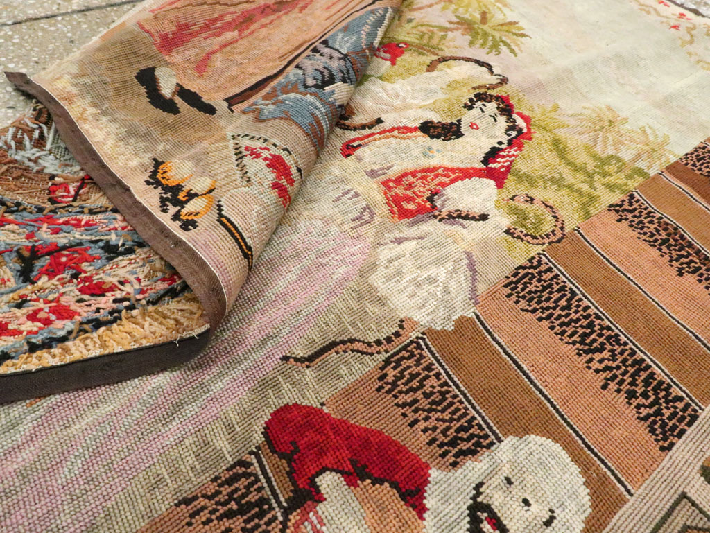 Antique French Needlepoint Tapestry, No.9097 - Staging