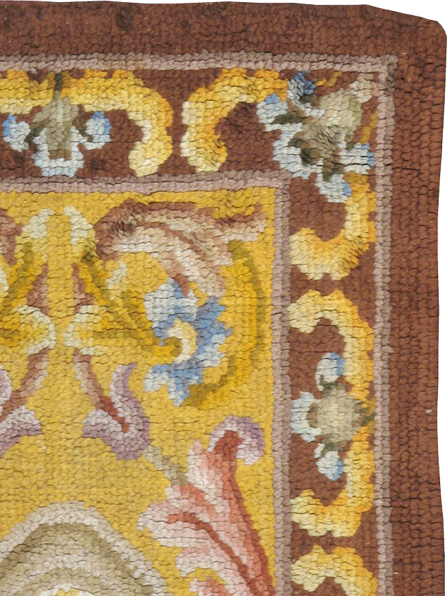 Antique French Savonnerie Rug, No.9099 - Staging