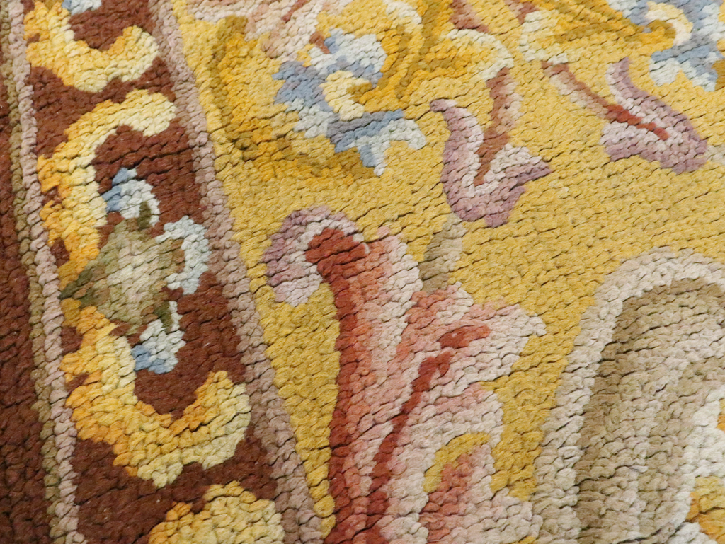 Antique French Savonnerie Rug, No.9099 - Staging