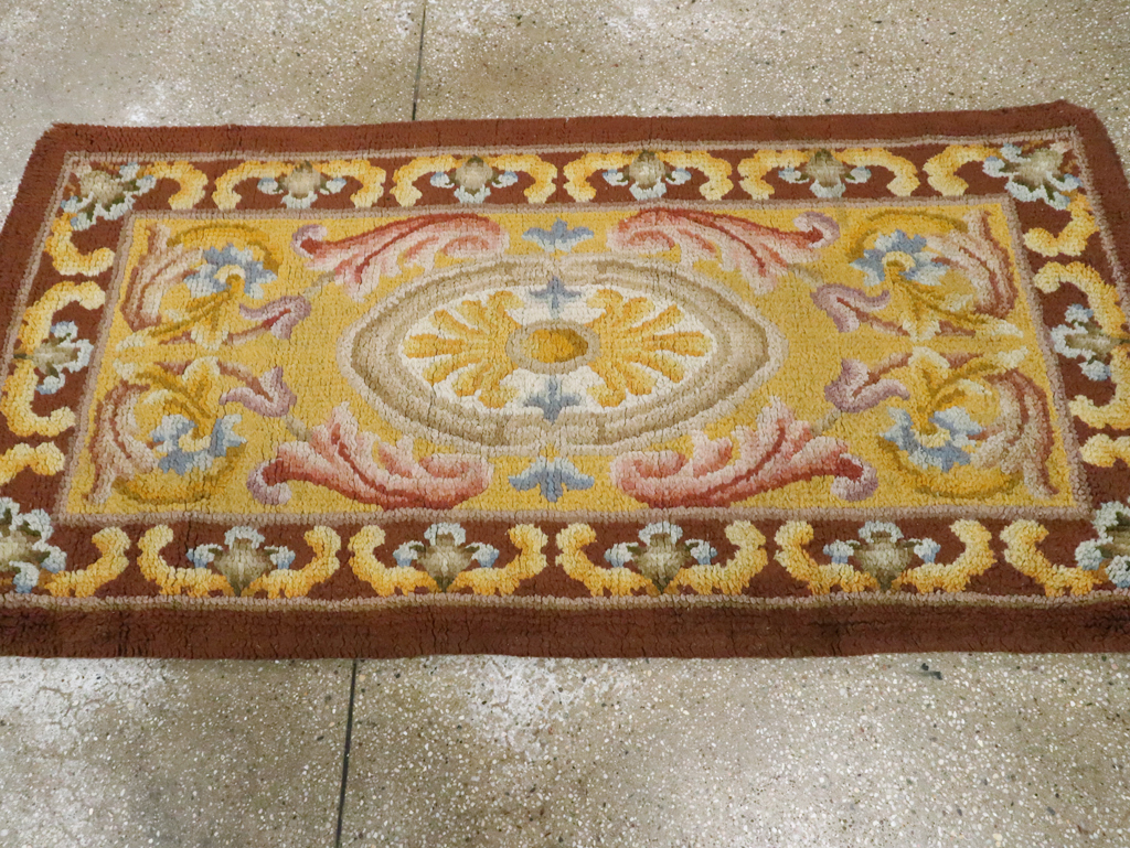 Antique French Savonnerie Rug, No.9099 - Staging