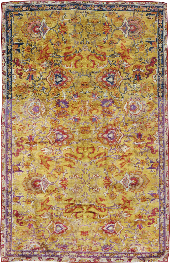 Antique Kayseri Silk Carpet, No.9100 - Staging