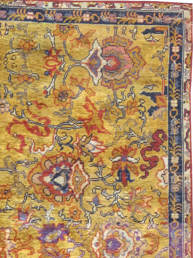 Antique Kayseri Silk Carpet, No.9100 - Staging