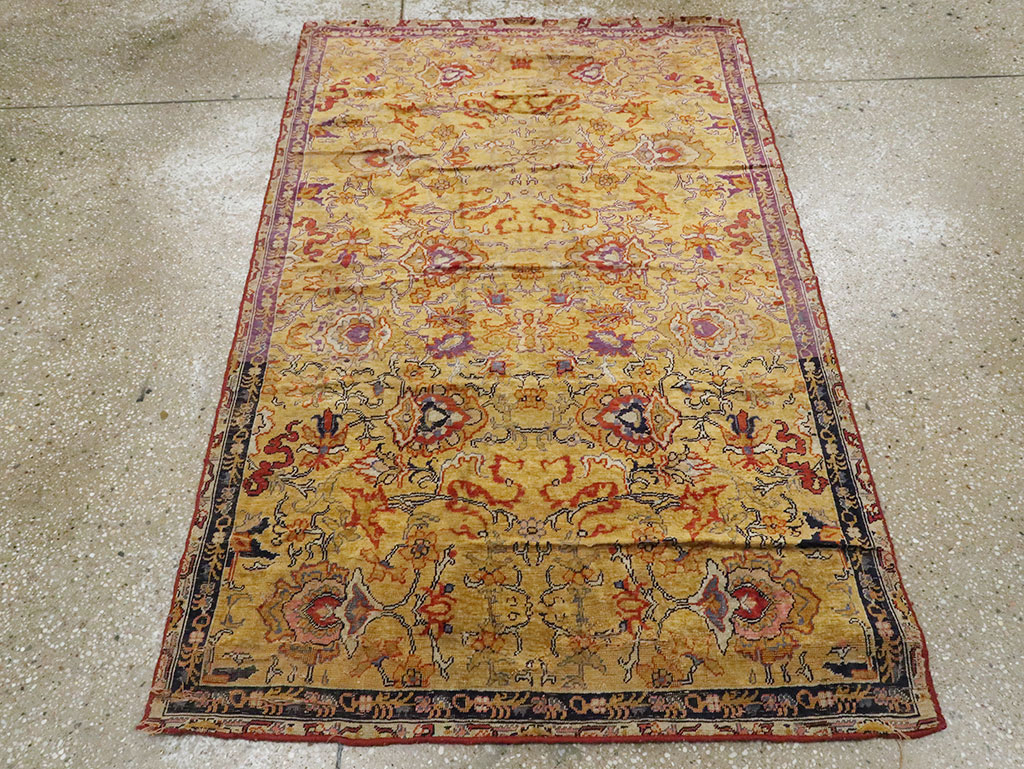 Antique Kayseri Silk Carpet, No.9100 - Staging